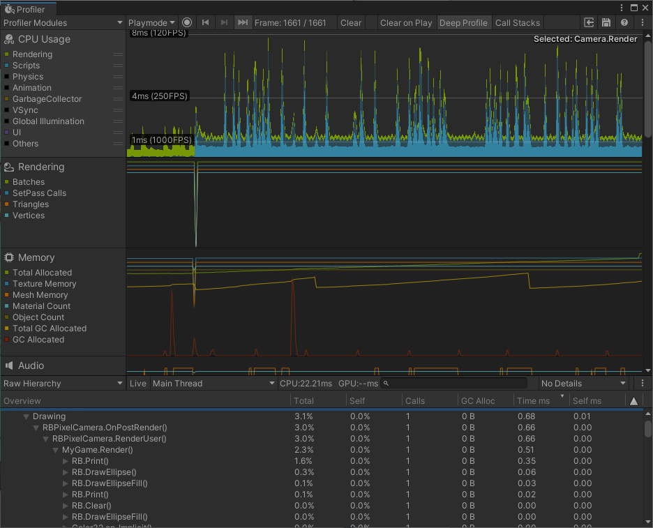 Unity profiler